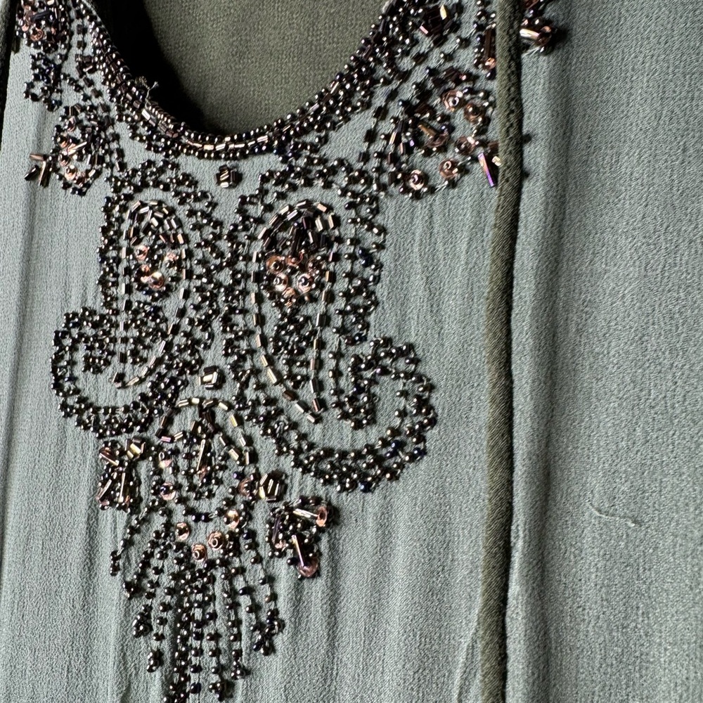 Y2K beaded sheer aftershock beaded blouse - Picture 3 of 7